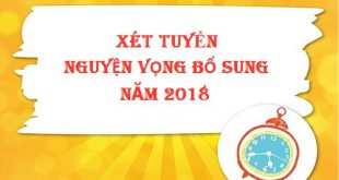 Thông báo xét tuyển bổ sung đợt 1 - Đại học chính quy năm 2018